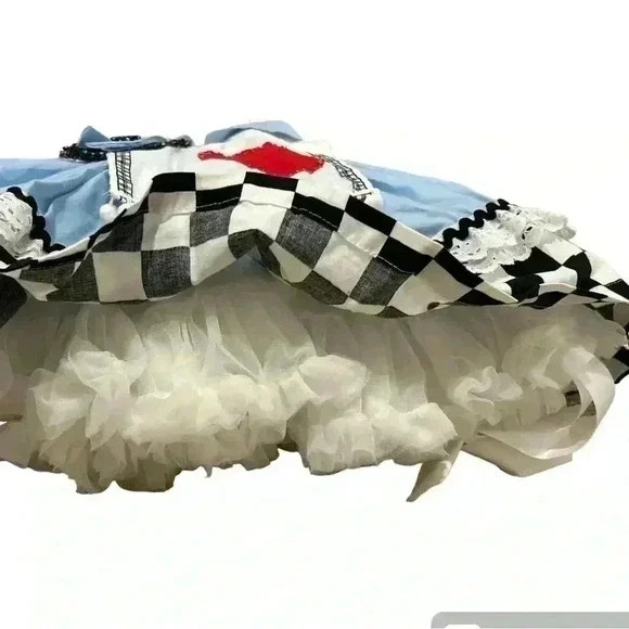 Alice in Wonderland Girls Dress, Alice in Wonderland Birthday Outfit,Alice Dress - Picture 3 of 13